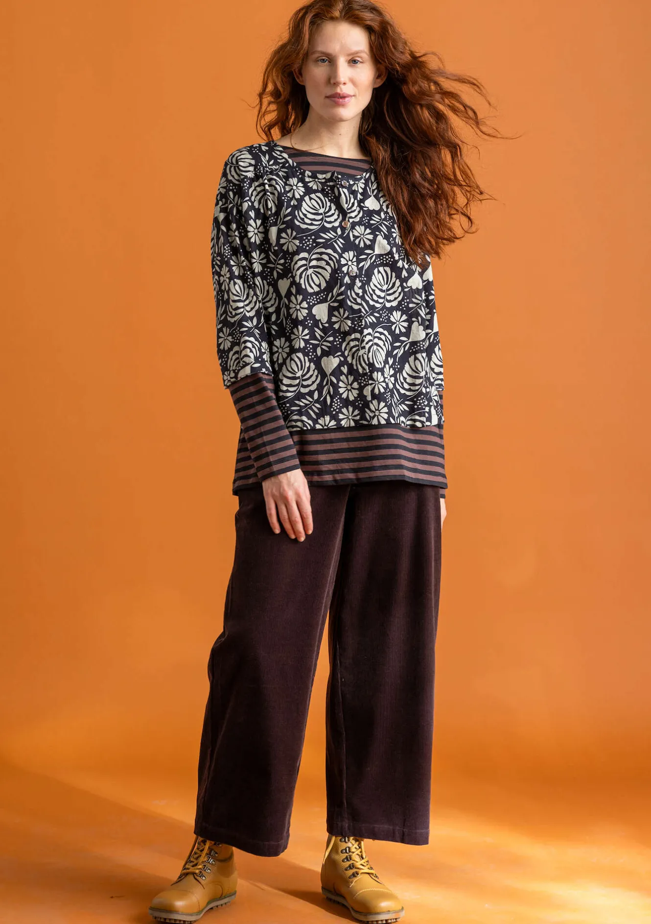 Gudrun Sjödén Cordhose aus Bio-Baumwolle/Elasthan