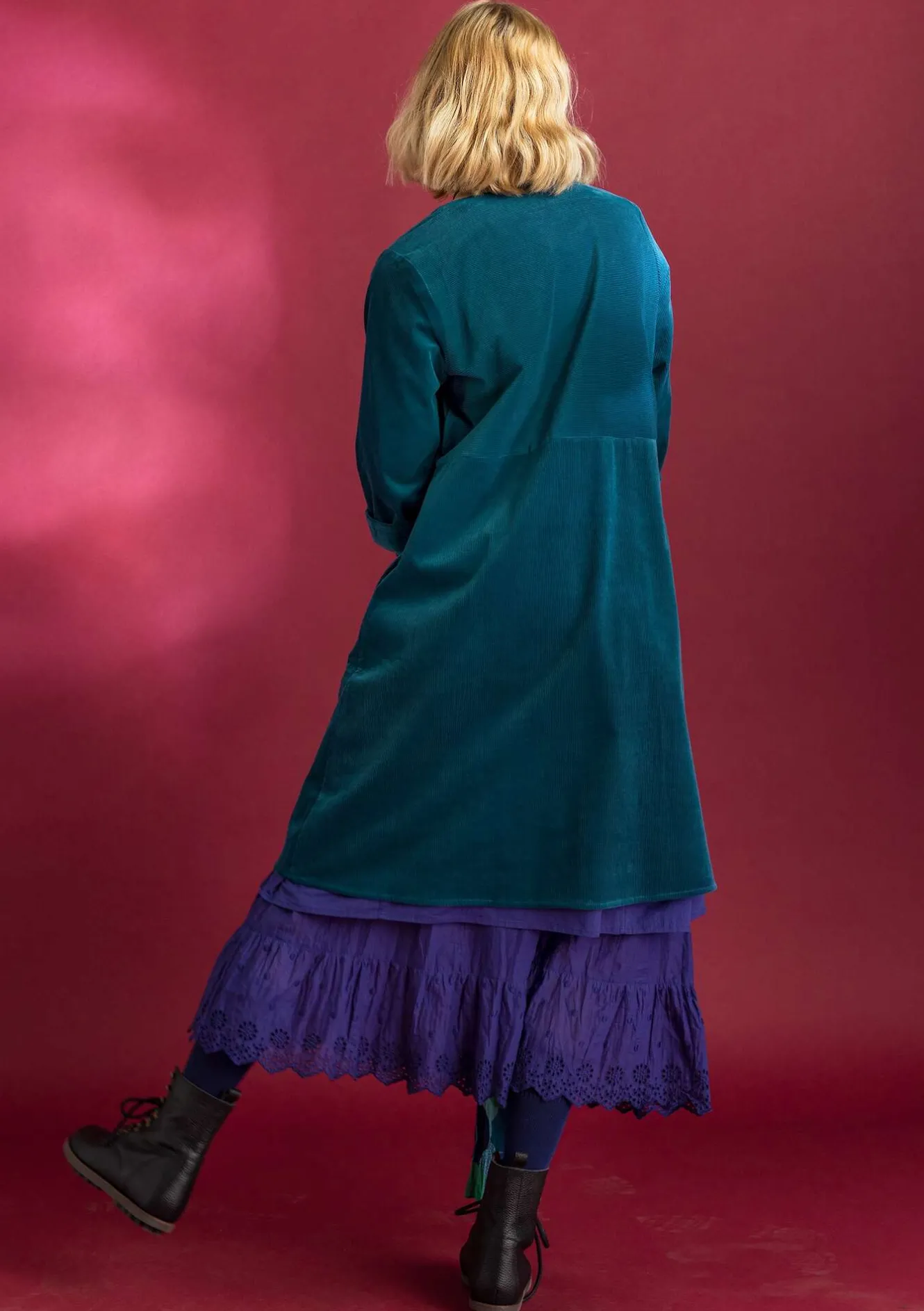 Gudrun Sjödén Cordkleid aus Bio-Baumwolle/Elasthan