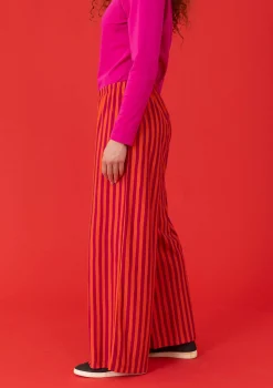 Gudrun Sjödén Gestreifte Jerseyhose aus Bio-Baumwolle/Modal