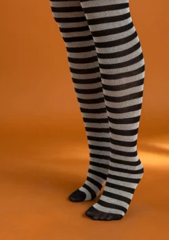 Gudrun Sjödén Gestreifte Strumpfhose aus Bio-Baumwolle