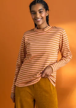 Gudrun Sjödén Gestreiftes Stehkragenshirt aus Bio-Baumwolle