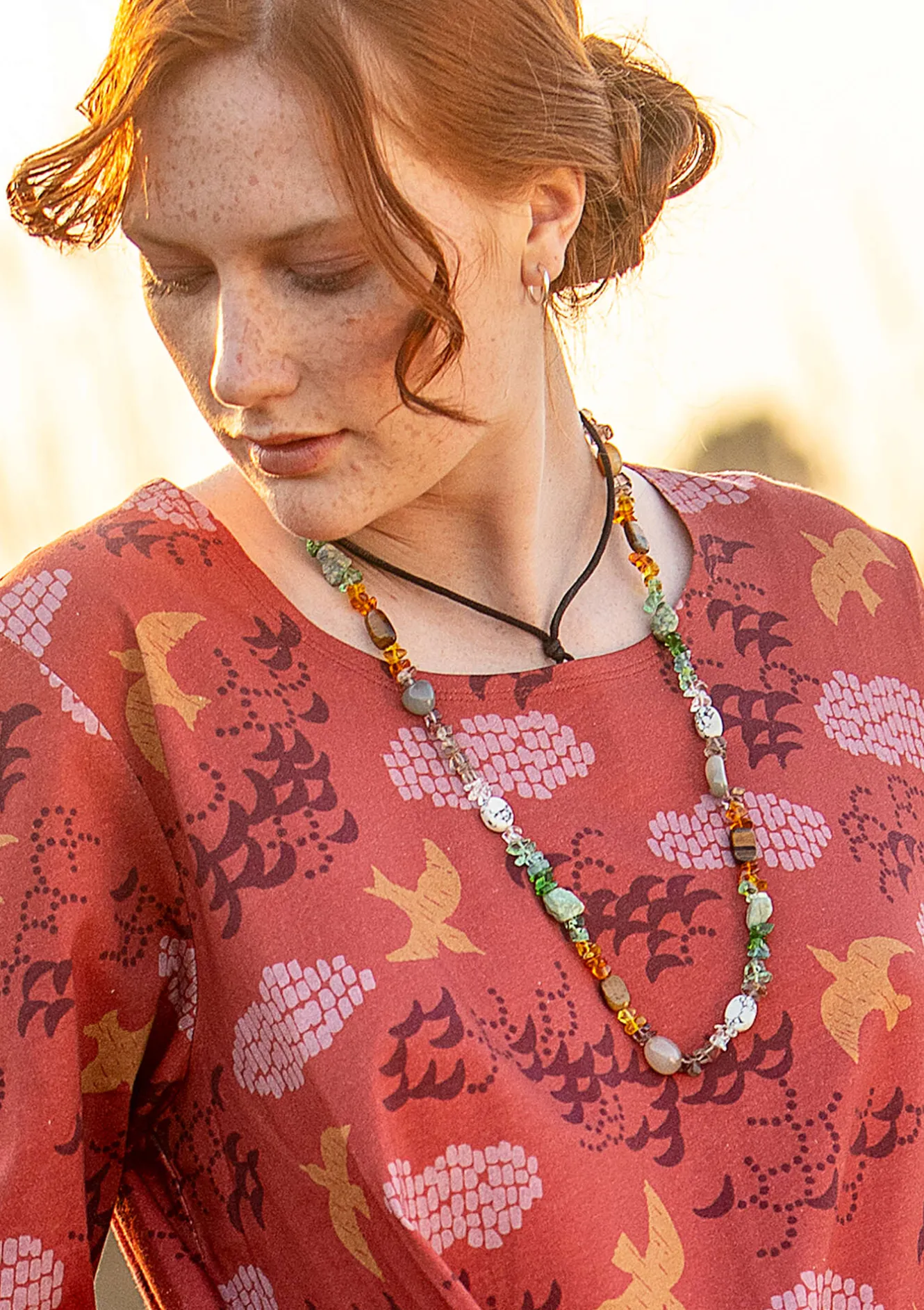 Gudrun Sjödén Halskette „Strandfynd“ aus Recycling-Glas/Recycling-Keramik