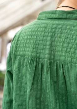Gudrun Sjödén Hemdblusenkleid „Värmland“ aus Bio-Baumwollgewebe
