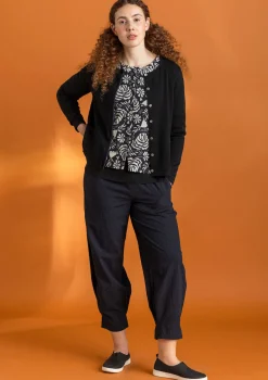 Gudrun Sjödén Hose aus Bio-Baumwolldobby