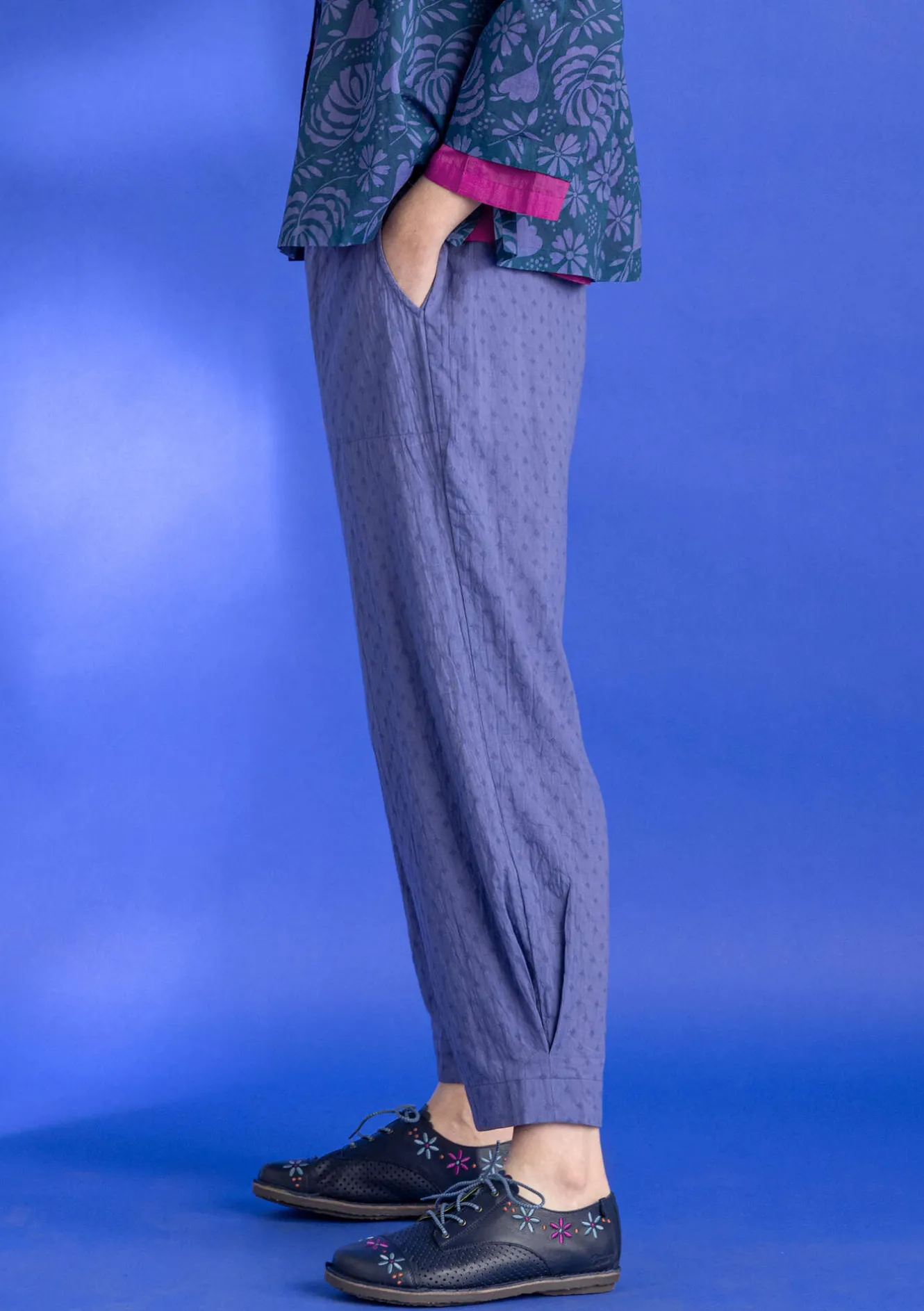 Gudrun Sjödén Hose aus Bio-Baumwolldobby