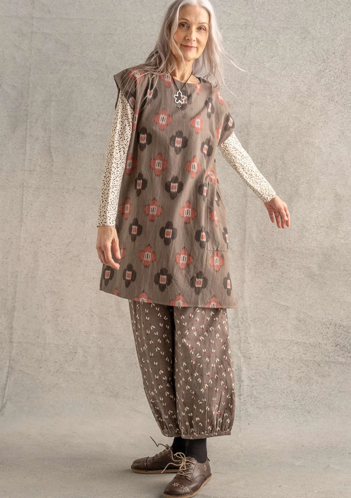 Gudrun Sjödén Hose „Mud“ aus Bio-Baumwollgewebe