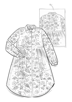 Gudrun Sjödén Kleid „Borealis“ aus Bio-Baumwollgewebe