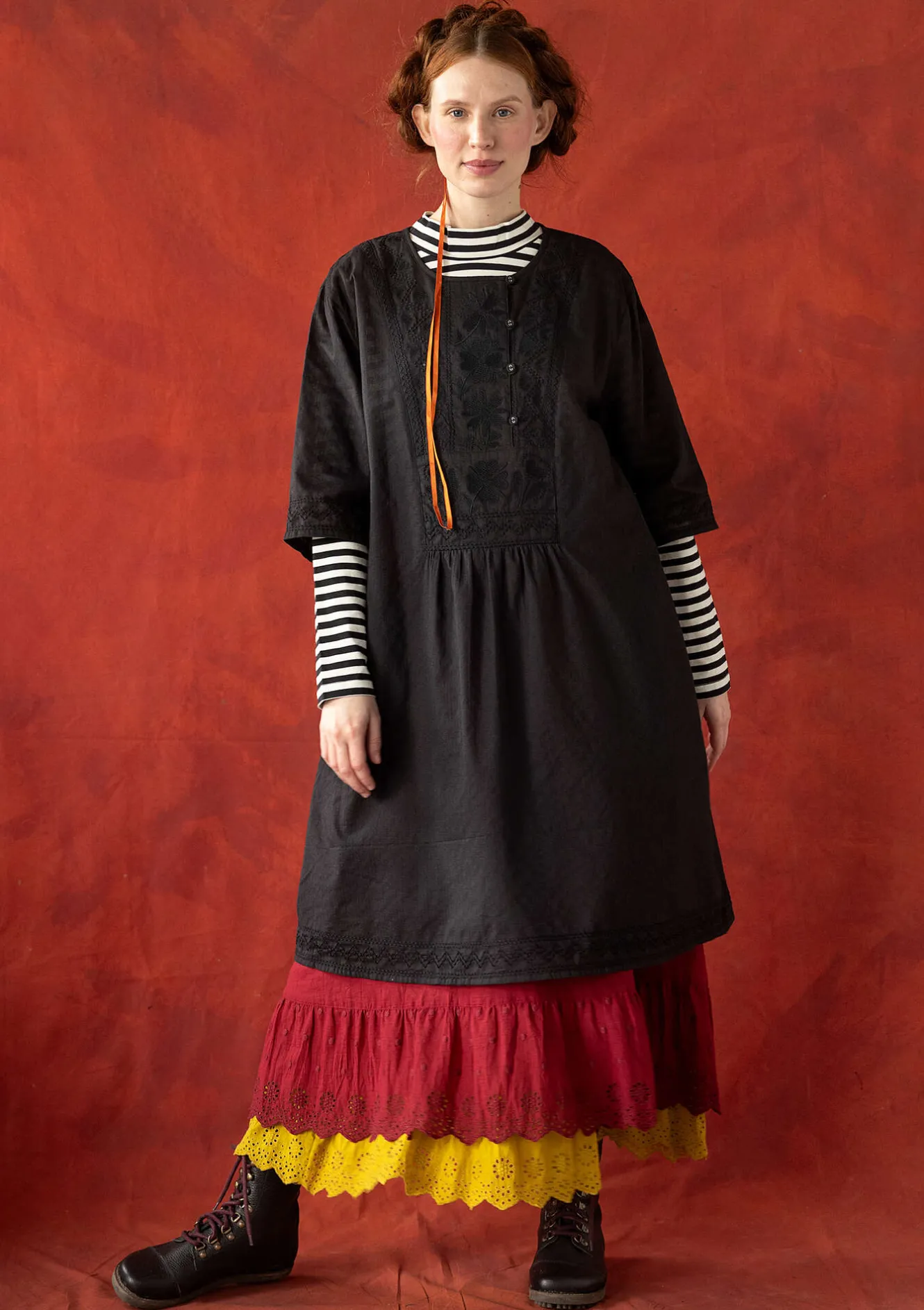 Gudrun Sjödén Kleid „Wanja“ aus Bio-Baumwollgewebe