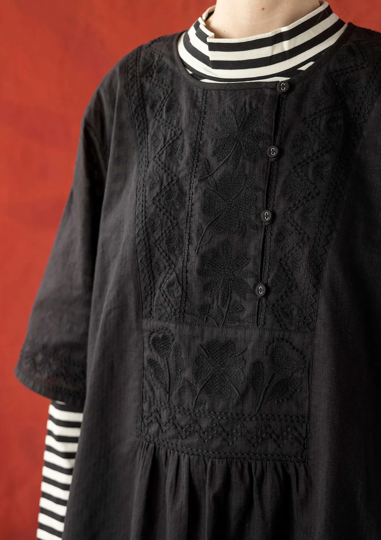 Gudrun Sjödén Kleid „Wanja“ aus Bio-Baumwollgewebe