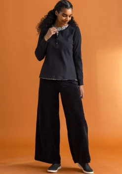 Gudrun Sjödén Knopfleistenshirt aus Bio-Baumwollripp
