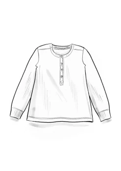 Gudrun Sjödén Knopfleistenshirt aus Bio-Baumwollripp