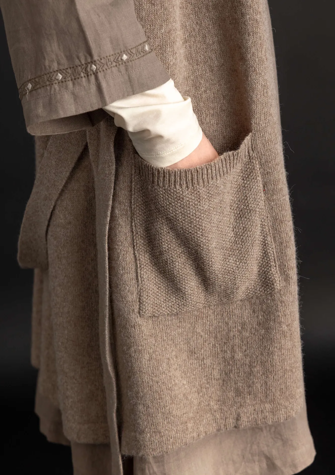 Gudrun Sjödén Langstrickjacke aus Alpakagemisch