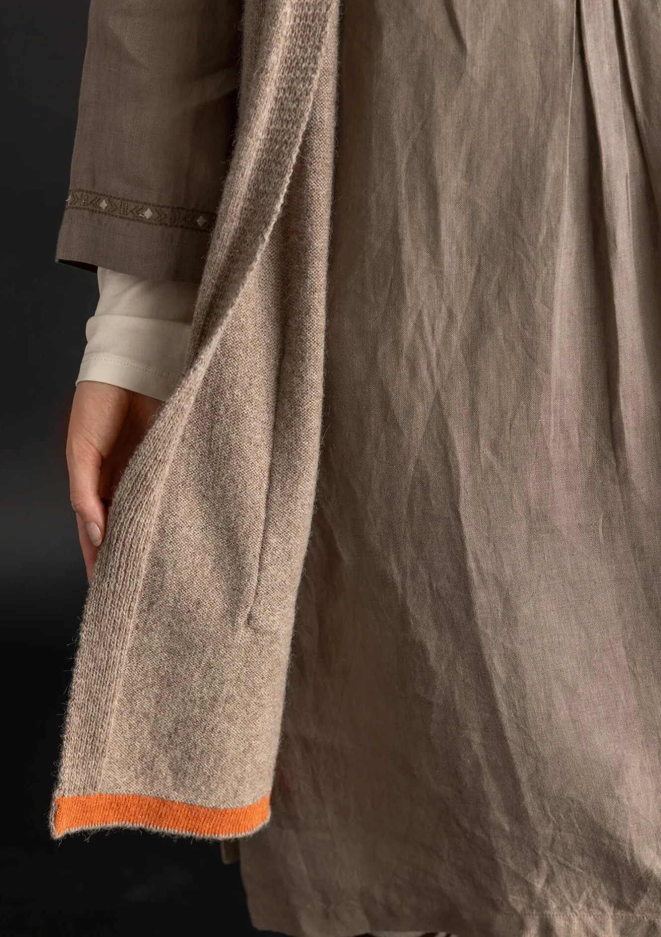 Gudrun Sjödén Langstrickjacke aus Alpakagemisch
