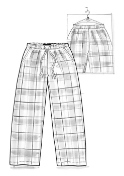 Gudrun Sjödén Pyjamahose „Skagen“ aus Bio-Baumwollgewebe