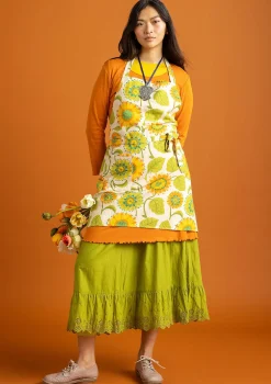 Gudrun Sjödén Schürze „Sunflower“ aus Bio-Baumwolle/Leinen