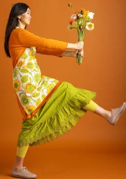 Gudrun Sjödén Schürze „Sunflower“ aus Bio-Baumwolle/Leinen