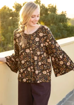 Gudrun Sjödén Shirt „Nyponros“ aus Bio-Baumwolle/Modal