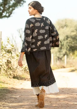 Gudrun Sjödén Strickjacke „Flyttfågel“ aus Recycling-Wollmischung/Recycling-Baumwolle