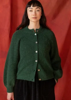 Gudrun Sjödén Strickjacke „Vinternatt“ aus Bio- und Recycling-Baumwolle/Alpakawollgemisch