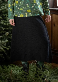 Gudrun Sjödén Strickrock „Vinternatt“ aus Bio- und Recycling-Baumwolle/Alpakawollgemisch