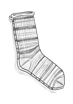 Gudrun Sjödén Stricksocken aus Lammwolle/Recycling-Wolle