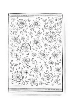 Gudrun Sjödén Teppich „Desert Bloom“ aus Bio-Baumwolle