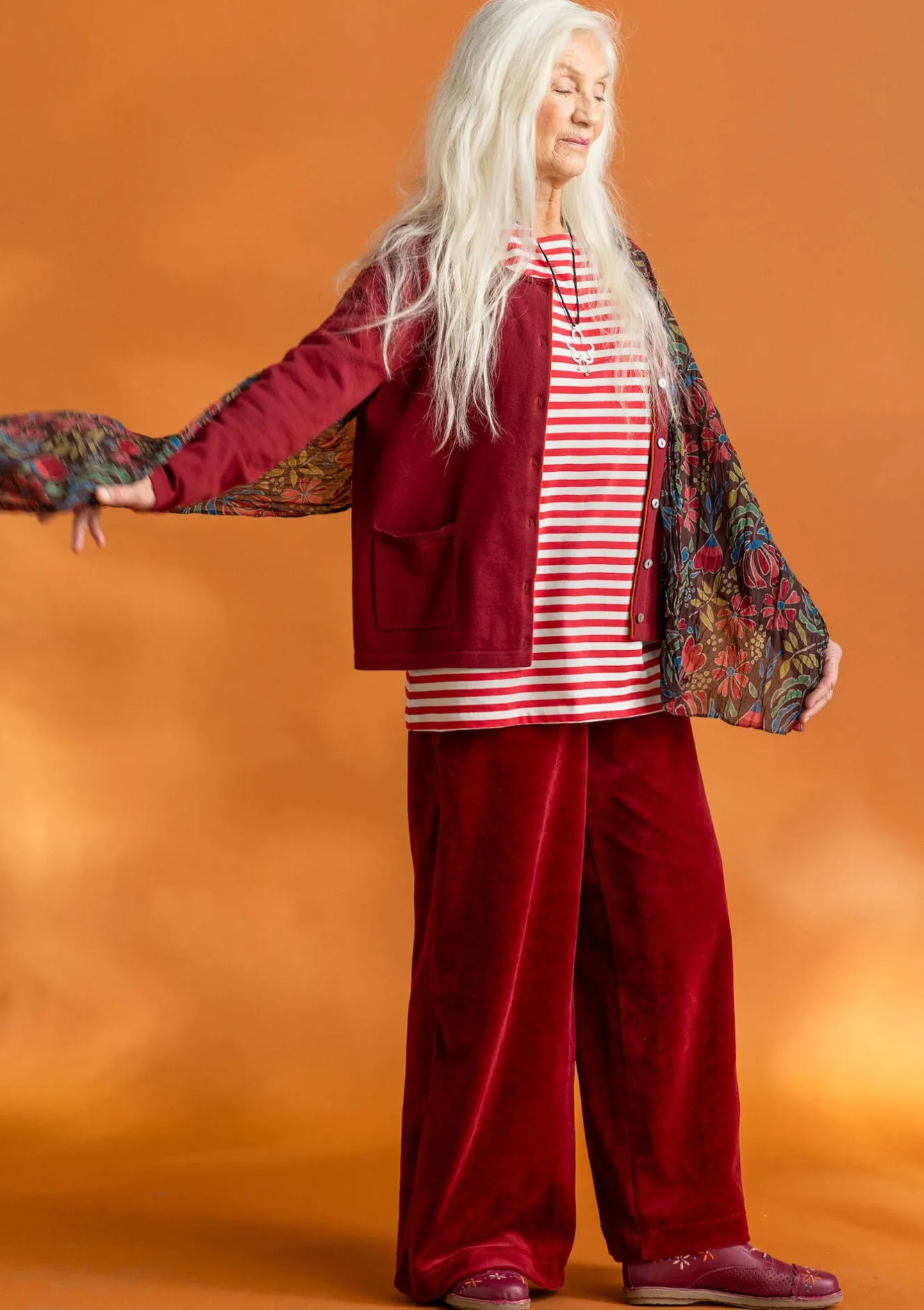 Gudrun Sjödén Velourshose aus Bio-Baumwolle/Recycling-Polyester