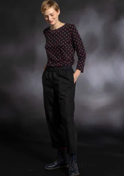 Gudrun Sjödén Webhose aus Bio-Baumwolle/Leinen