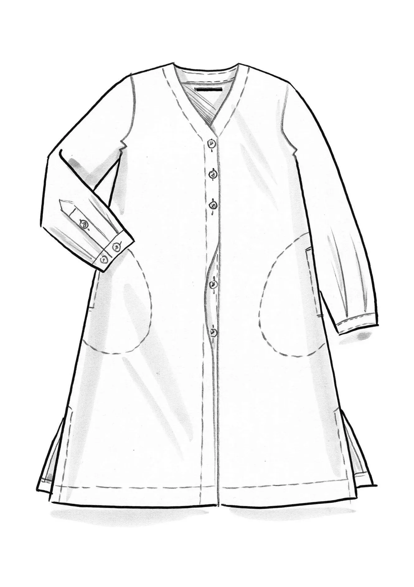 Gudrun Sjödén Webkleid aus Bio-Baumwolle/Leinen