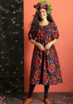Gudrun Sjödén Webkleid „Great Rose“ aus Bio-Baumwolle/Seide