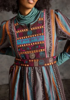Gudrun Sjödén Webkleid „Jaipur“ aus Wolle/Baumwolle