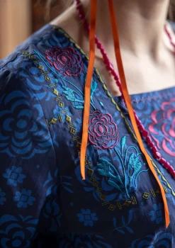 Gudrun Sjödén Webkleid „Kamelia“ aus Bio-Baumwolle/Seide