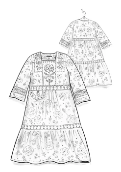 Gudrun Sjödén Webkleid „Kamelia“ aus Bio-Baumwolle/Seide
