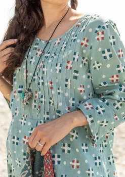 Gudrun Sjödén Webkleid „Neela“ aus Bio-Baumwolle