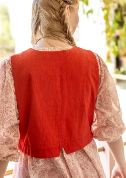 Gudrun Sjödén Weste „Stina“ aus Bio-Baumwollgewebe