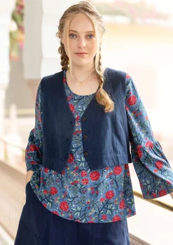 Gudrun Sjödén Weste „Stina“ aus Bio-Baumwollgewebe