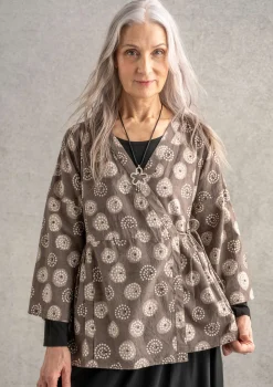 Gudrun Sjödén Wickelbluse „Clay“ aus Bio-Baumwolle
